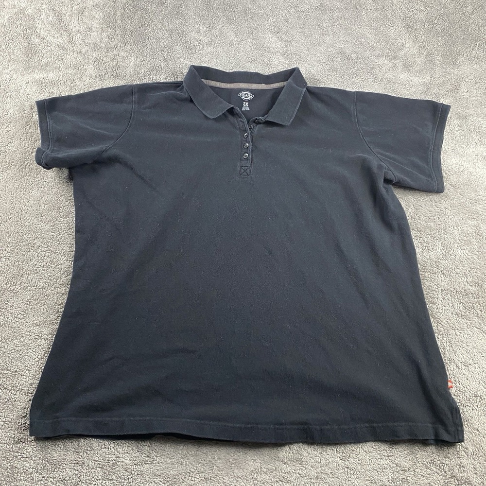 Dickies Henley Golf Shirt Polo Mens‎ 3X Black